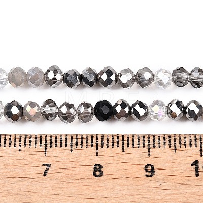 Electroplate Glass Beads Strands GLAA-T023-B16-01-1