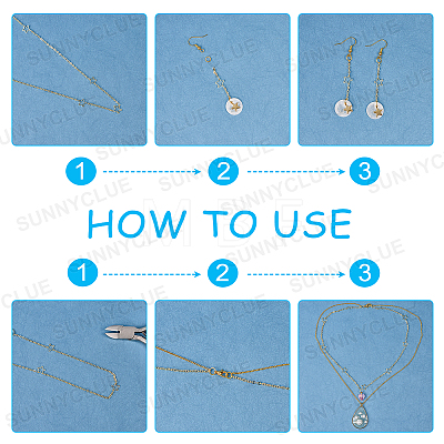 DIY Star Link Chain Necklaces Kits DIY-SC0014-62G-1