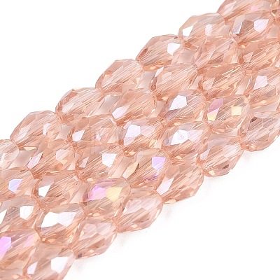 Transparent Electroplate Glass Beads Strands EGLA-N013-T4mm-B29-1
