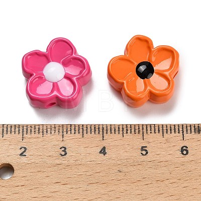 Baking Paint Opaque Acrylic Beads SACR-P035-04-1
