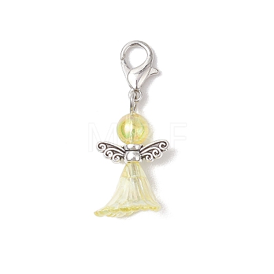 Acrylic Angel Pendant Decorations HJEW-JM02865-02-1