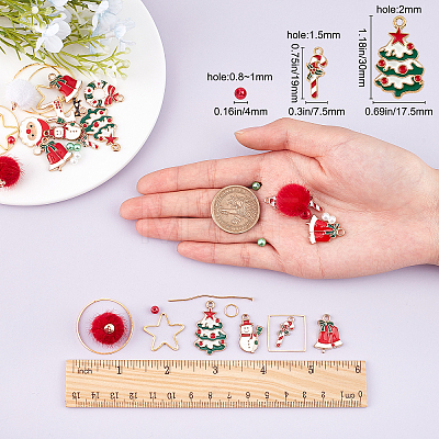 237Piece DIY Christmas Themed Earring Making Kits DIY-SC0015-05-1