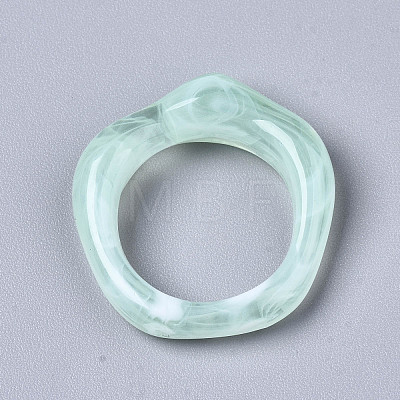 Transparent Resin Finger Rings RJEW-T013-001-F05-1