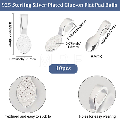 10Pcs Alloy Pinch Bails FIND-BBC0005-1