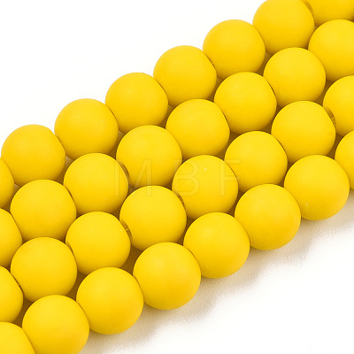 Opaque Glass Beads Strands LS-GLAA-T032-P6mm-MD08-1