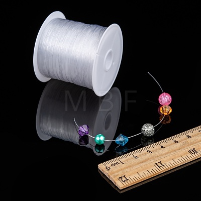 0.6mm White Tone Beading Nylon Wire Fishing Line Wire X-NWIR-R0.6MM-1