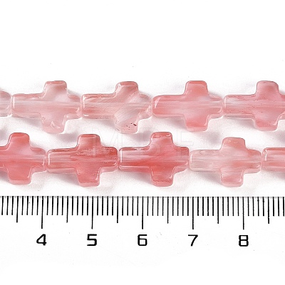 Cherry Quartz Glass Beads Strands G-I369-A14-01-1