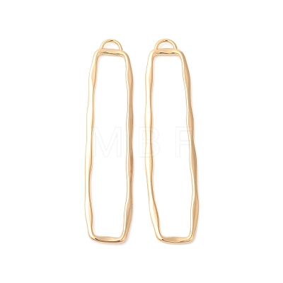 Brass Open Back Bezel Big Pendants X-KK-O144-29G-1