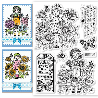 Custom PVC Plastic Clear Stamps DIY-WH0618-0129-1