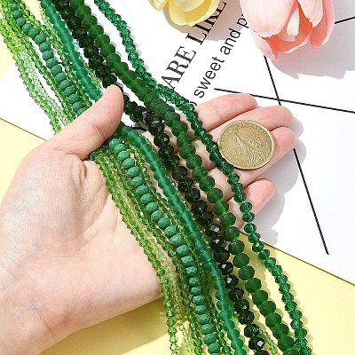 Electroplate Glass Beads Strands EGLA-FS0001-42B-1