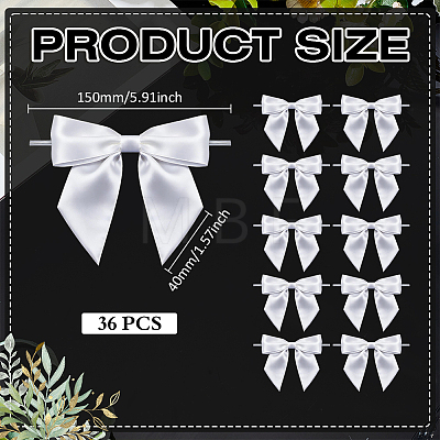 36Pcs Polyester Packaging Ribbon Bowknot AJEW-ME0003-02A-1