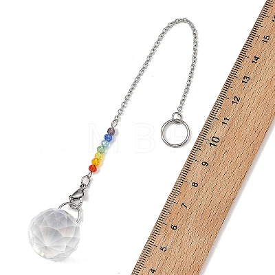 4Pcs 7 Chakra Crystal Suncatcher HJEW-JM05025-1