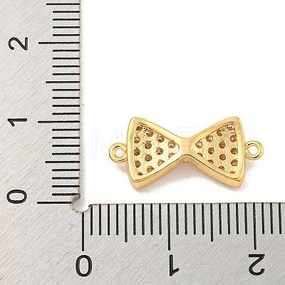 Brass Micro Pave Clear Cubic Zirconia Connector Charms KK-P275-36B-G-1