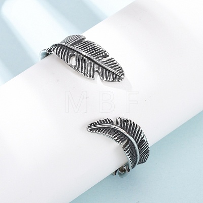 Retro 316 Surgical Stainless Steel Cuff Bangles BJEW-C142-11C-AS-1