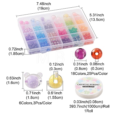 DIY Candy Color Bracelet Making Kit DIY-YW0007-39-1