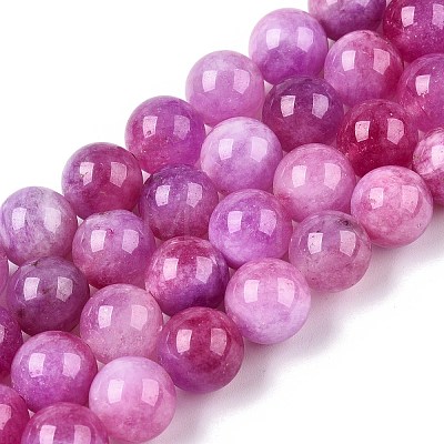 Dyed Natural White Jade Beads Strands G-T138-10mm-210-12-1