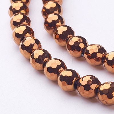 Non-magnetic Synthetic Hematite Beads Strands X-G-G092-8mm-1