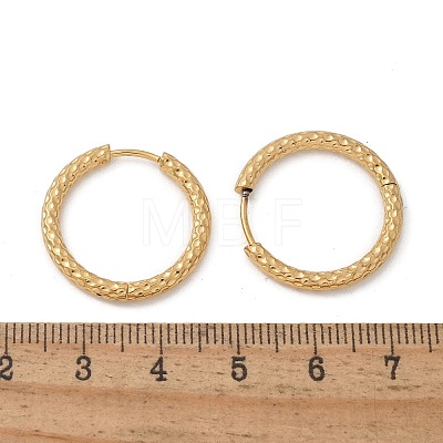 Ion Plating(IP) 304 Stainless Steel Grooved Hoop Earrings EJEW-M218-01C-G-1