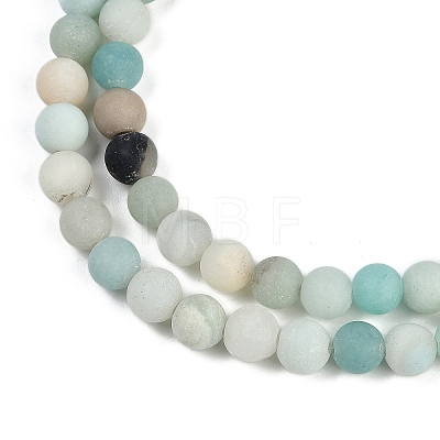 Natural Flower Amazonite Beads Strands G-F591-15-6mm-1