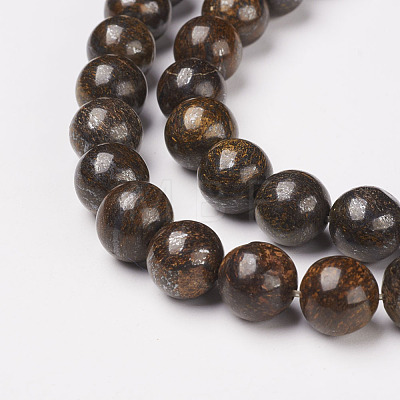 Natural Bronzite Beads Strands X-G-D169-01-8mm-1