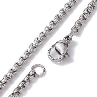 304 Stainless Steel Pendant Necklaces NJEW-K253-29P-1