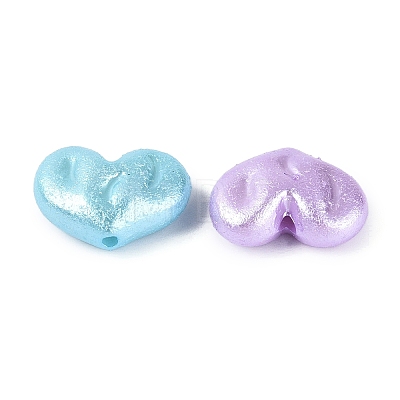 Textured Opaque Acrylic Beads OACR-N160-09-1