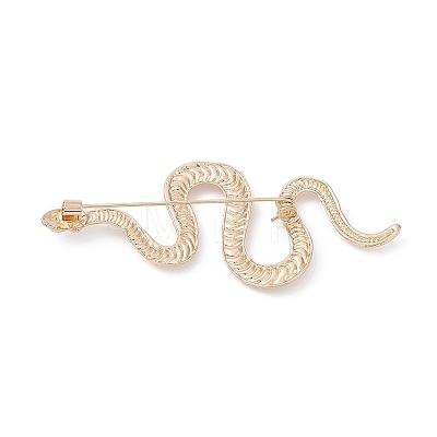 Alloy Snake Brooch Pin JEWB-M027-04KCG-1