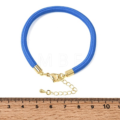 Braided Round Polyester Cord Bracelet Makings FB-CBAEDA0-01G-31-1