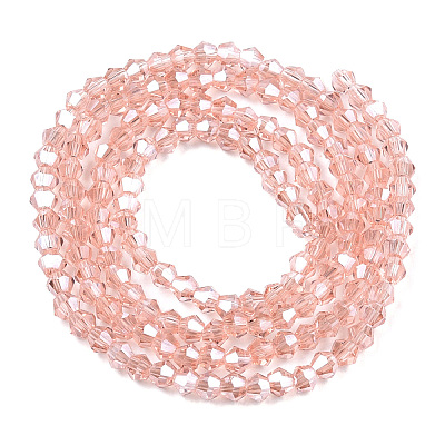 Transparent Electroplate Glass Beads Strands EGLA-A039-T2mm-A15-1