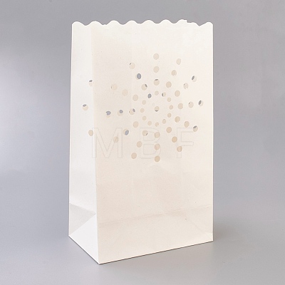 Hollow Candle Paper Bag CARB-WH0007-02-1