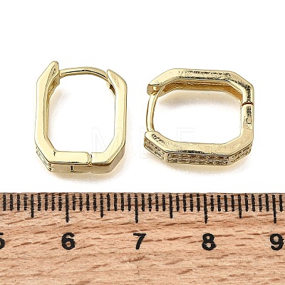 Brass Micro Pave Clear Cubic Zirconia Huggie Hoop Earrings EJEW-G473-09G-1