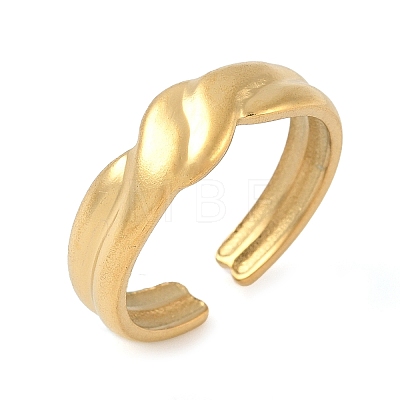 304 Stainless Steel Open Cuff Rings for Women RJEW-U060-01L-G-1