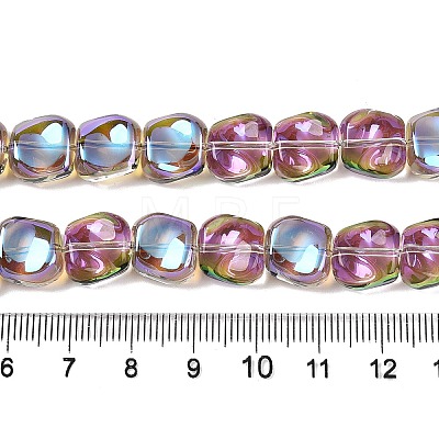 Electroplate Glass Beads Strands EGLA-N012-07S-1