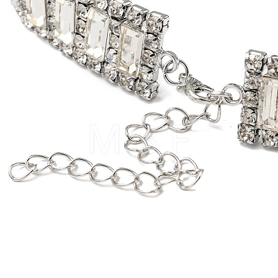 Crystal Rhinestone Choker Necklaces NJEW-L176-01P-1