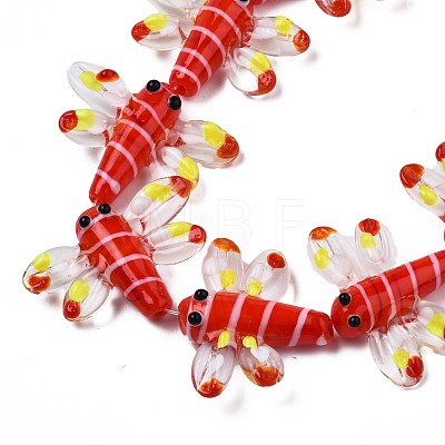 Autumn Theme Handmade Lampwork Beads Strands LAMP-Q031-017E-1