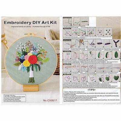 DIY Bouquet Pattern Embroidery Kit LS-DIY-O021-14A-1