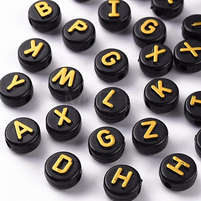 Opaque Black Acrylic Beads MACR-N008-48B-1