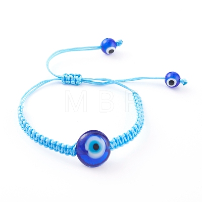 Adjustable Nylon Thread Braided Bead Bracelets BJEW-JB06066-1