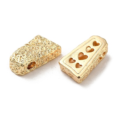 Textured Brass Beads KK-H455-05G-1