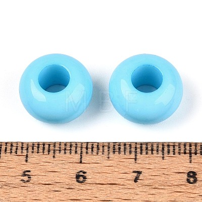 Opaque Acrylic European Large Hole Beads SACR-N019-03C-1