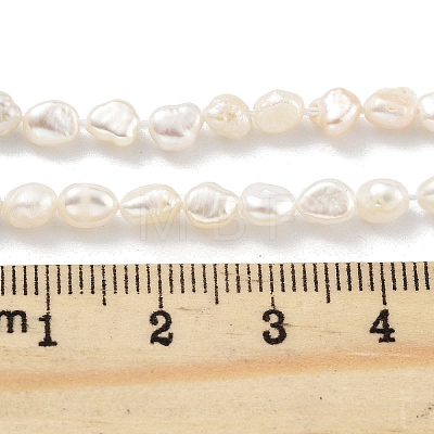 Natural Keshi Pearl Cultured Freshwater Pearl Beads Strands PEAR-P062-25B-1