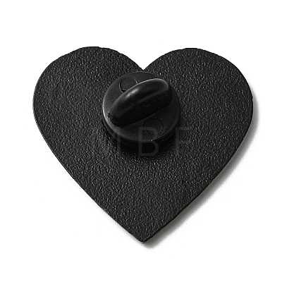 Heart with Wave Enamel Pin JEWB-B006-05A-1