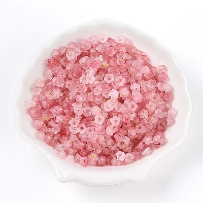 Frosted Transparent Acrylic Beads OACR-N137-72E-1