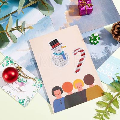 2 Sets 2 Style Christmas Theme DIY Diamond Painting Stickers Kits for Kids DIY-SZ0003-42-1