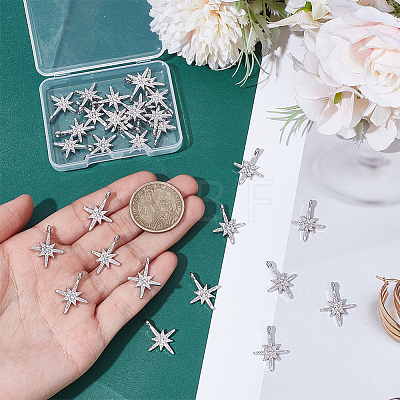 30Pcs Alloy with Rhinestone Pendants FIND-SC0023-34P-1