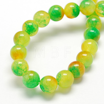 Two Tone Natural Jade Bead Strands G-R165-8mm-01-1