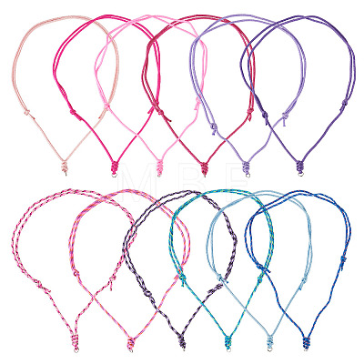 12Pcs 12 Colors Polyester & Spandex Cord Necklace Making AJEW-TAC00071-1