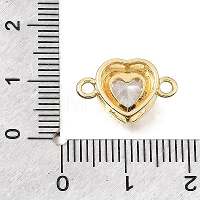 Brass Glass Connector Charms KK-E802-26G-D-1