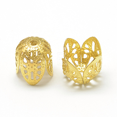 Plated Iron Bell Filigree Bead Caps IFIN-S696-67G-1