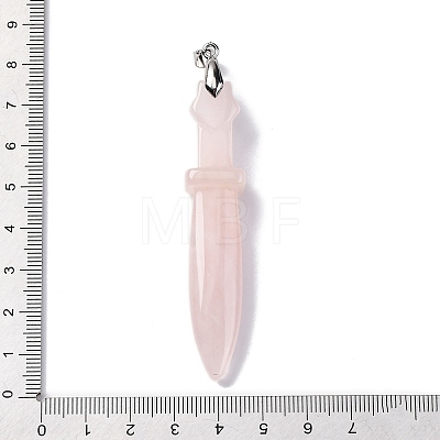 Natural Rose Quartz Big Pendants G-K338-41P-04-1